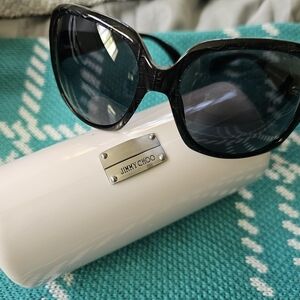 Jimmy Choo Black Oversized Sunglasses